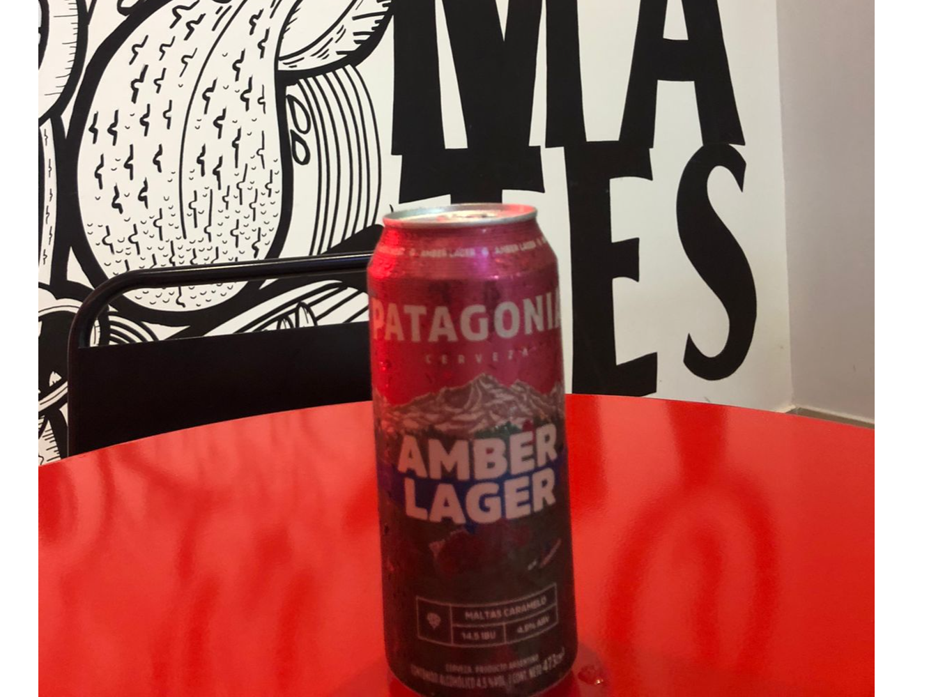 Patagonia Amber Lager en lata de 473 cc