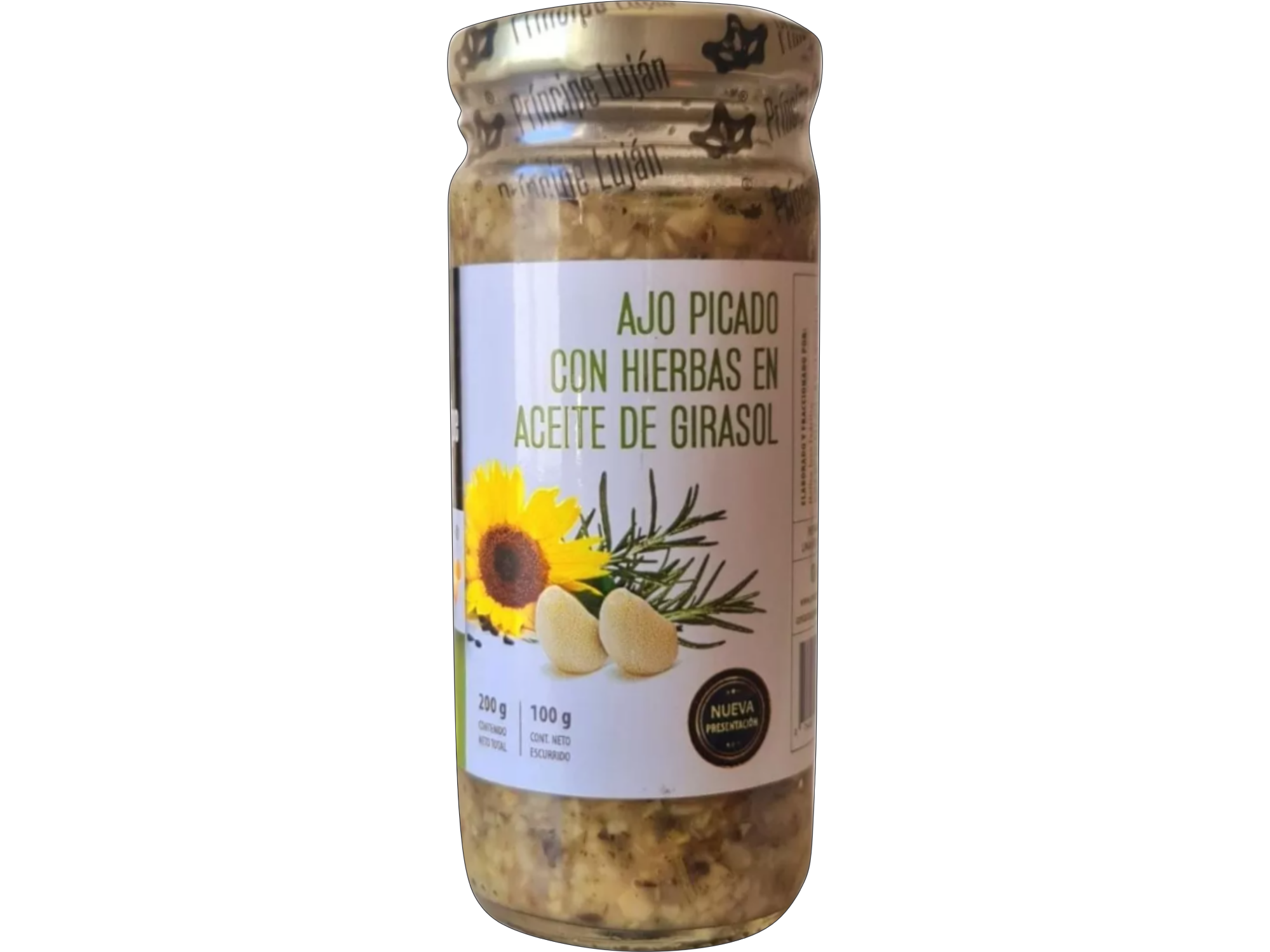 Ajo picado con hierbas en aceite de girasol Principe lujan 12x200gr