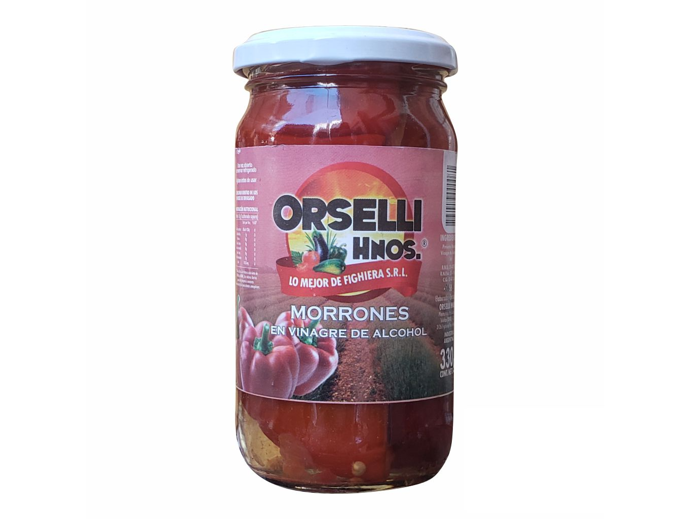 Morrones en vinagre Orselli Hnos 12x330g