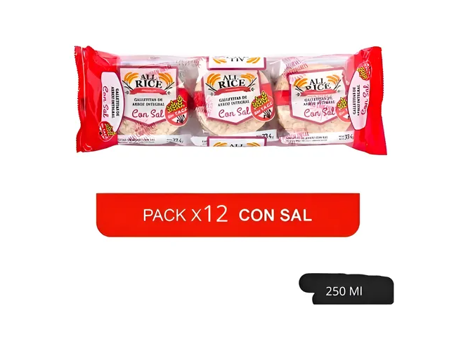 All Rice galleta de arroz redonda