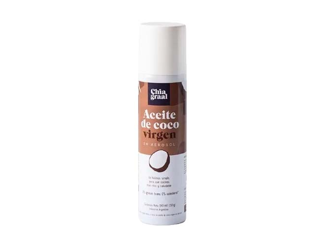 Aceite de coco virgen en aerosol