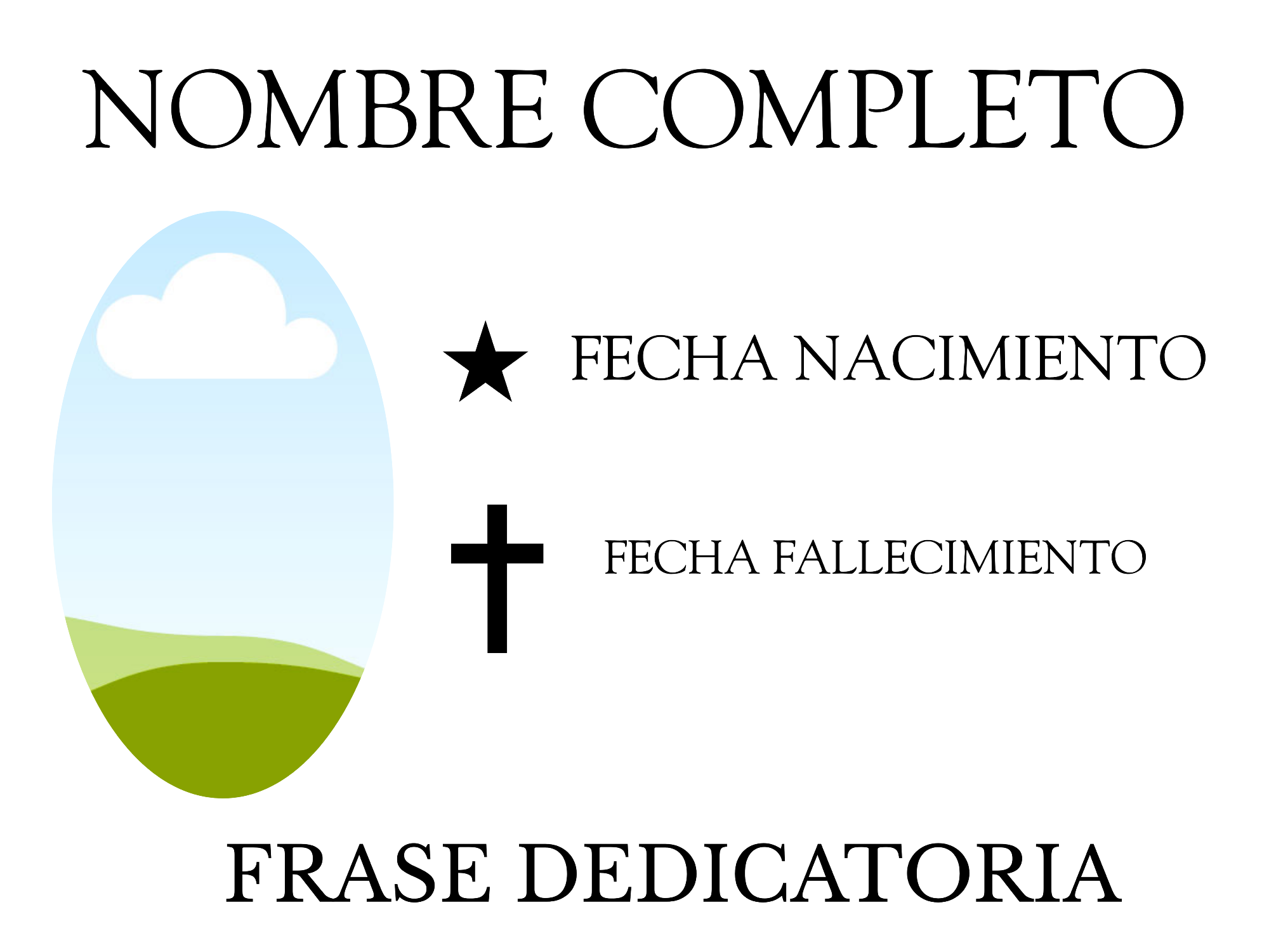 Placa de panteon