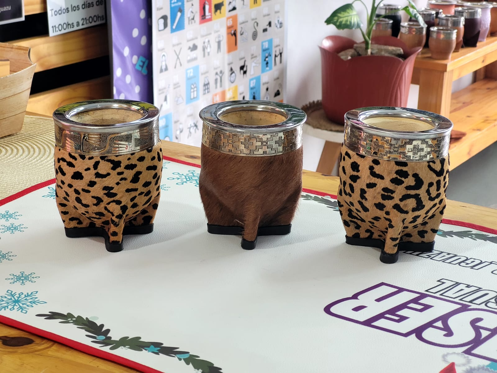 Mate Animal Print con pelo