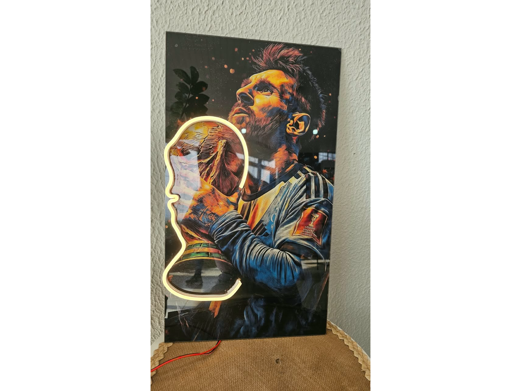 Cuadro Impresion en vinilo con Luz neón