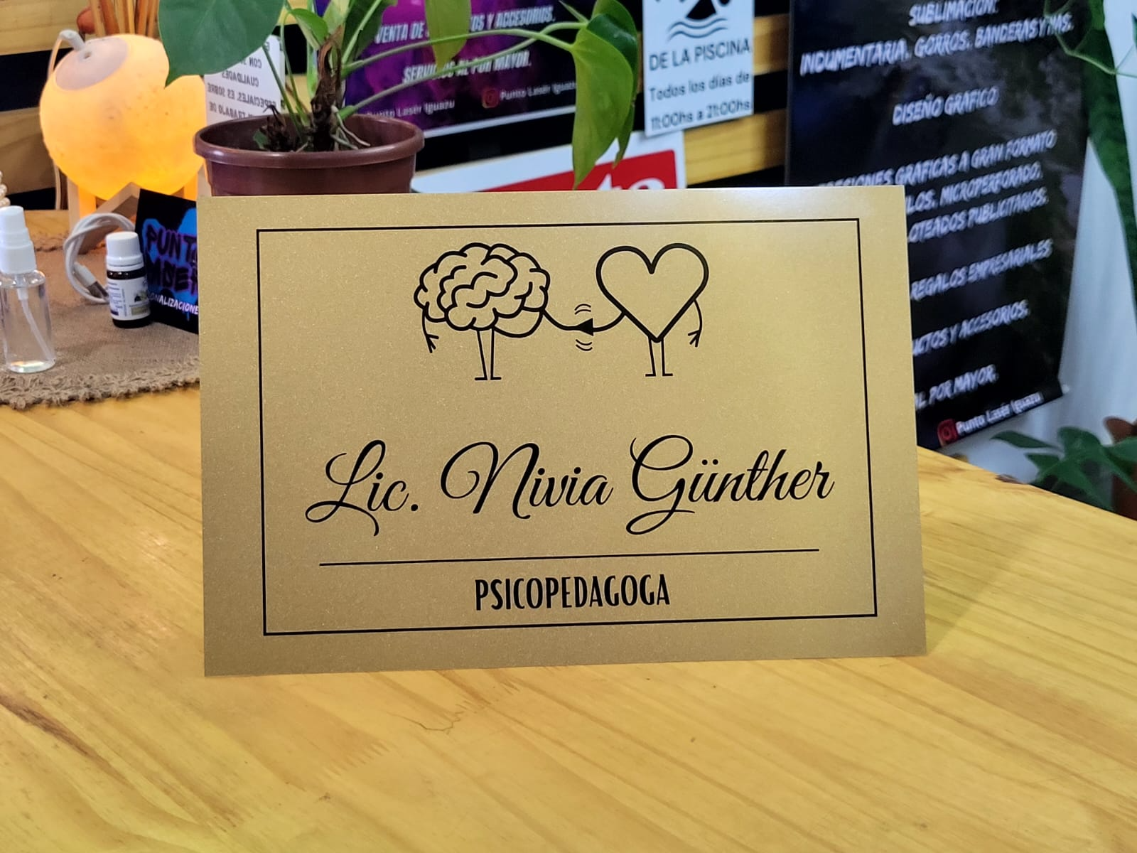 Placa aluminio Dorado A5