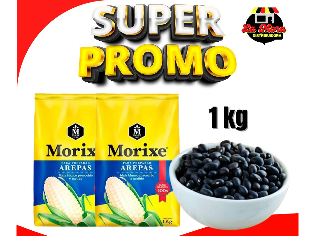 2kg Harina Morixe + 1kg Caraotas Negras