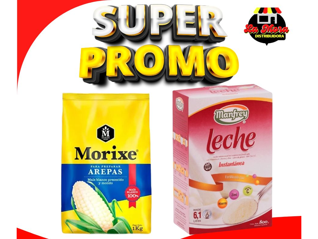 1kg Harina Morixe  + 1 Leche Manfrey