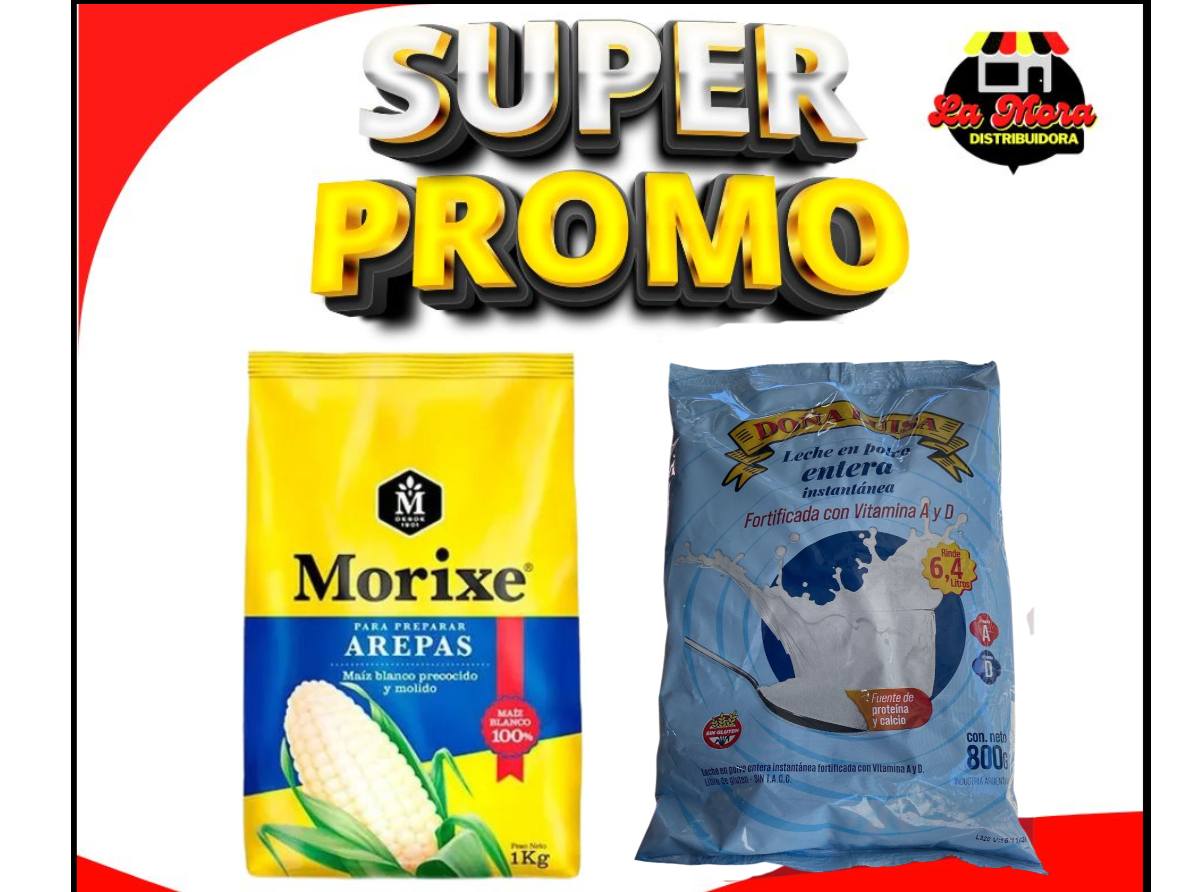 1kg Harina Morixe + 1 Leche Doña Luisa 800gr