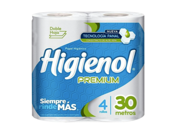 P. Hig HIGIENOL Premium DOBLE HOJA de 30 mts