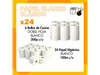 Combo 2: 24 Papel Hig.100 mts + 6 Rollo Cocina 200 paños c/u "Blanco Eco"