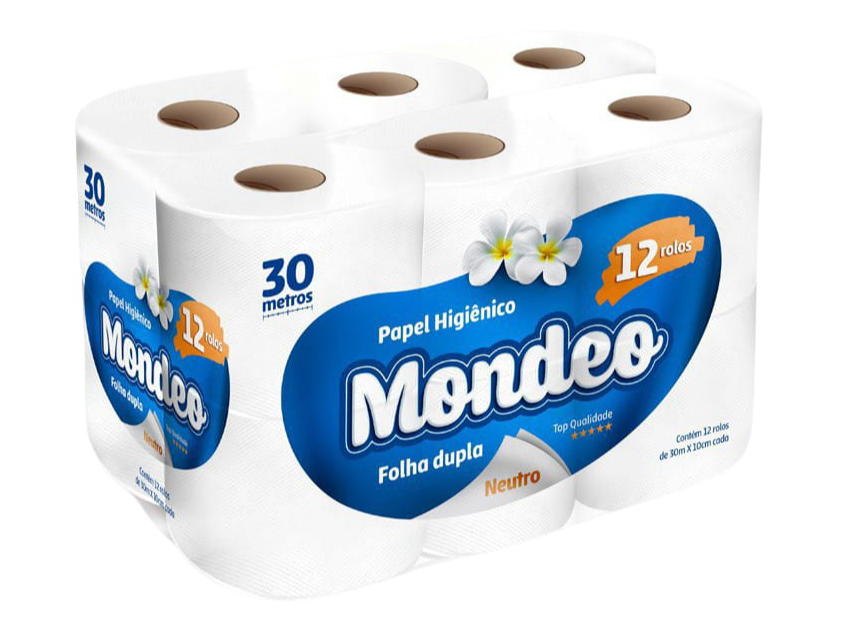 P. Higiénico MONDEO Doble Hoja 30 mts  - Pack x 12 unidades