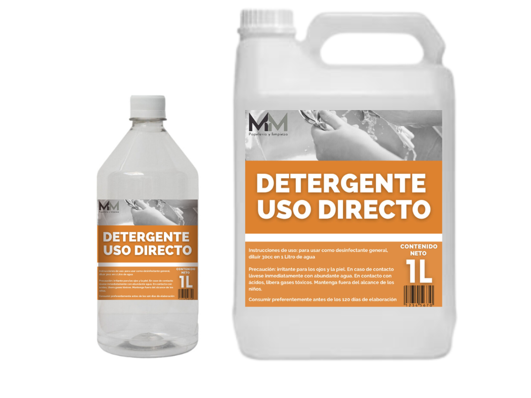 Detergente vajilla - USO DIRECTO