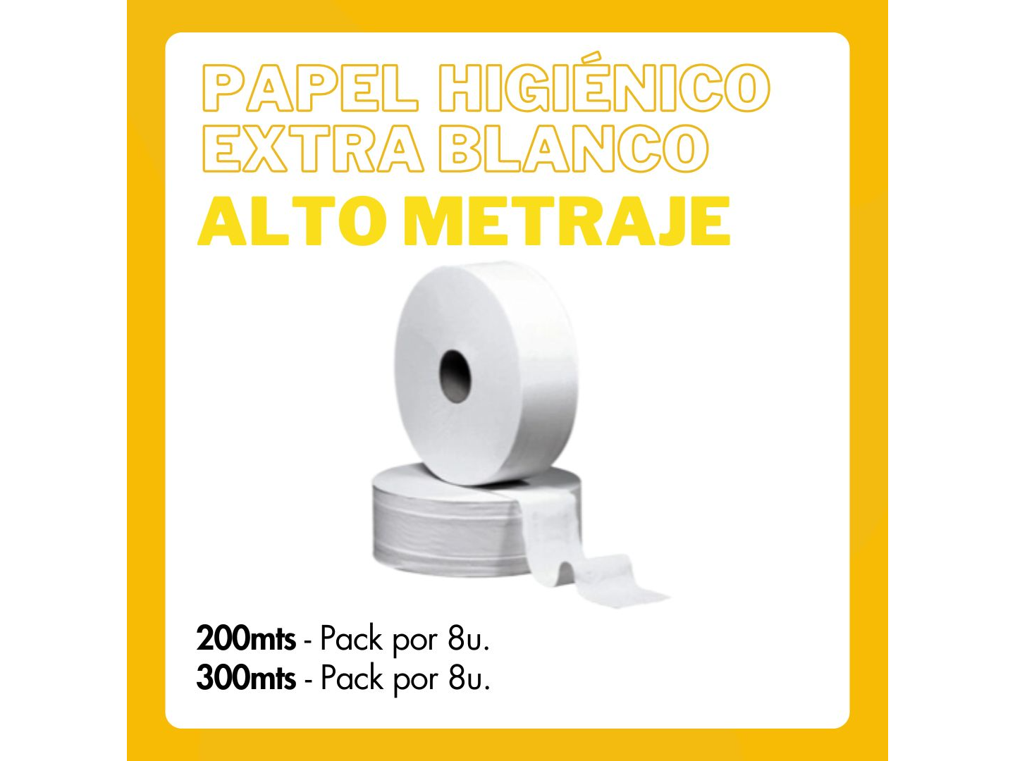 Papel Higiénico  EXTRA BLANCO - Pack x 8