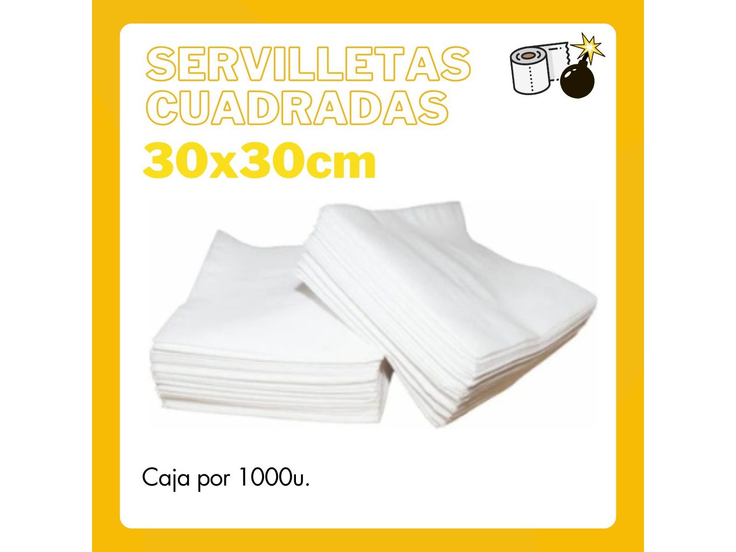 Servilleta Cuadrada "EXTRA BLANCA" - Caja por 1000