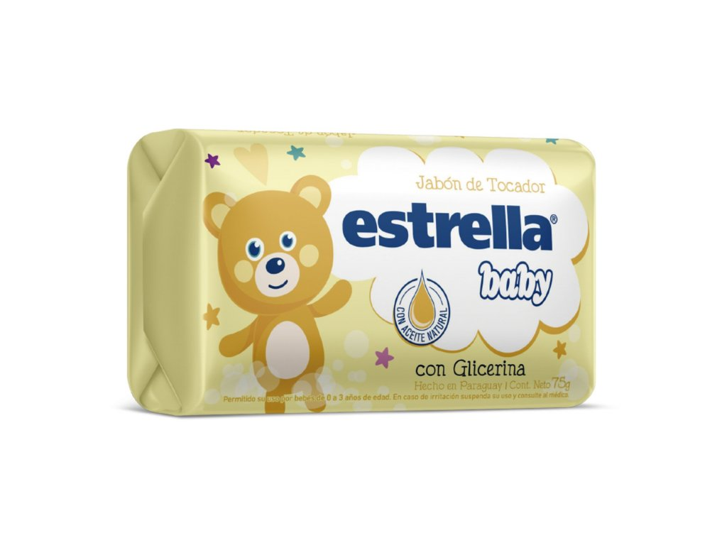 ESTRELLA BABY DE TOCADOR CON GLICERINA X75G