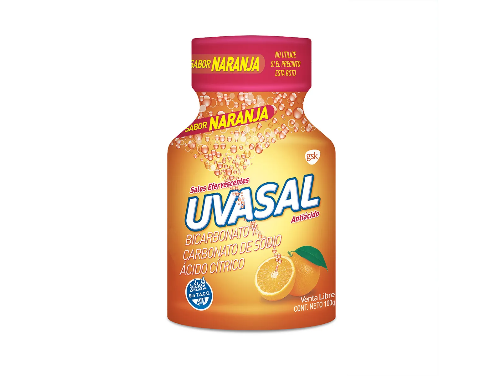 UVASAL FRASCO SABOR NARANJA X100G
