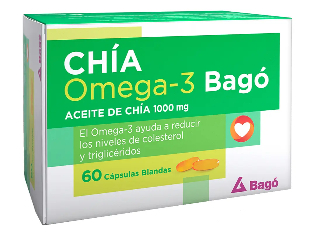 CHÍA OMEGA-3 BAGÓ 60 CÁPSULAS BLANDAS