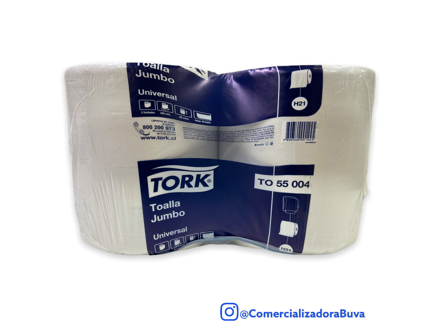 Toalla Jumbo elite doble hoja 2x250 mts foto referencial