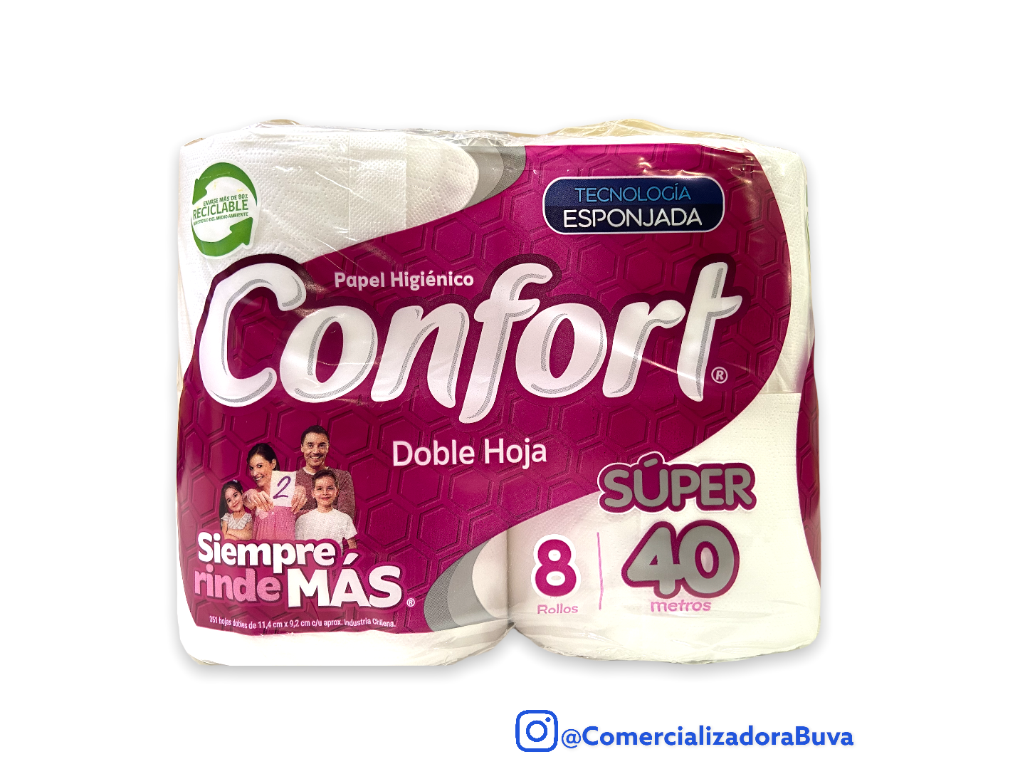 Confort 40 metros 8 rollos
