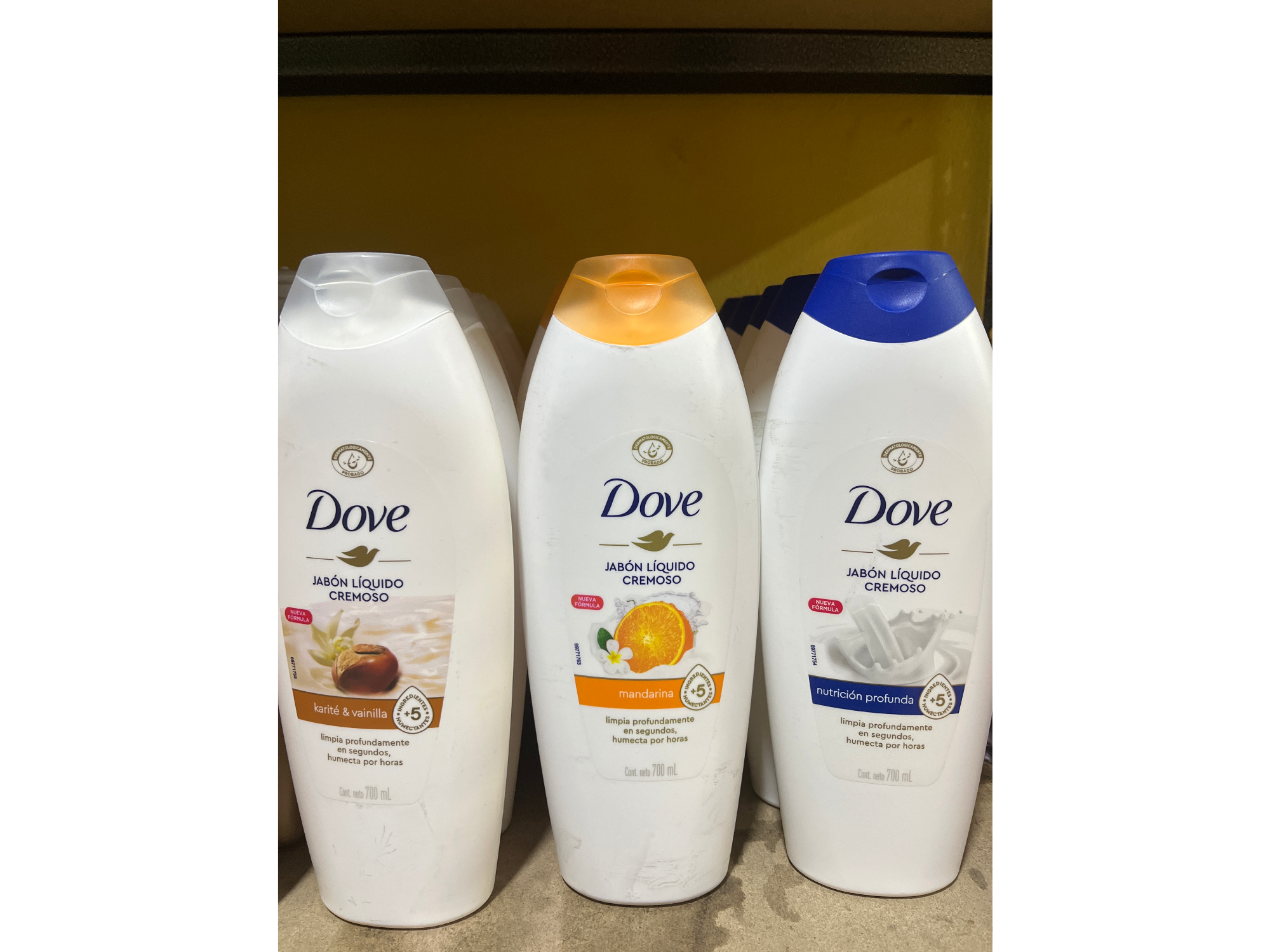 Jabón dove líquido