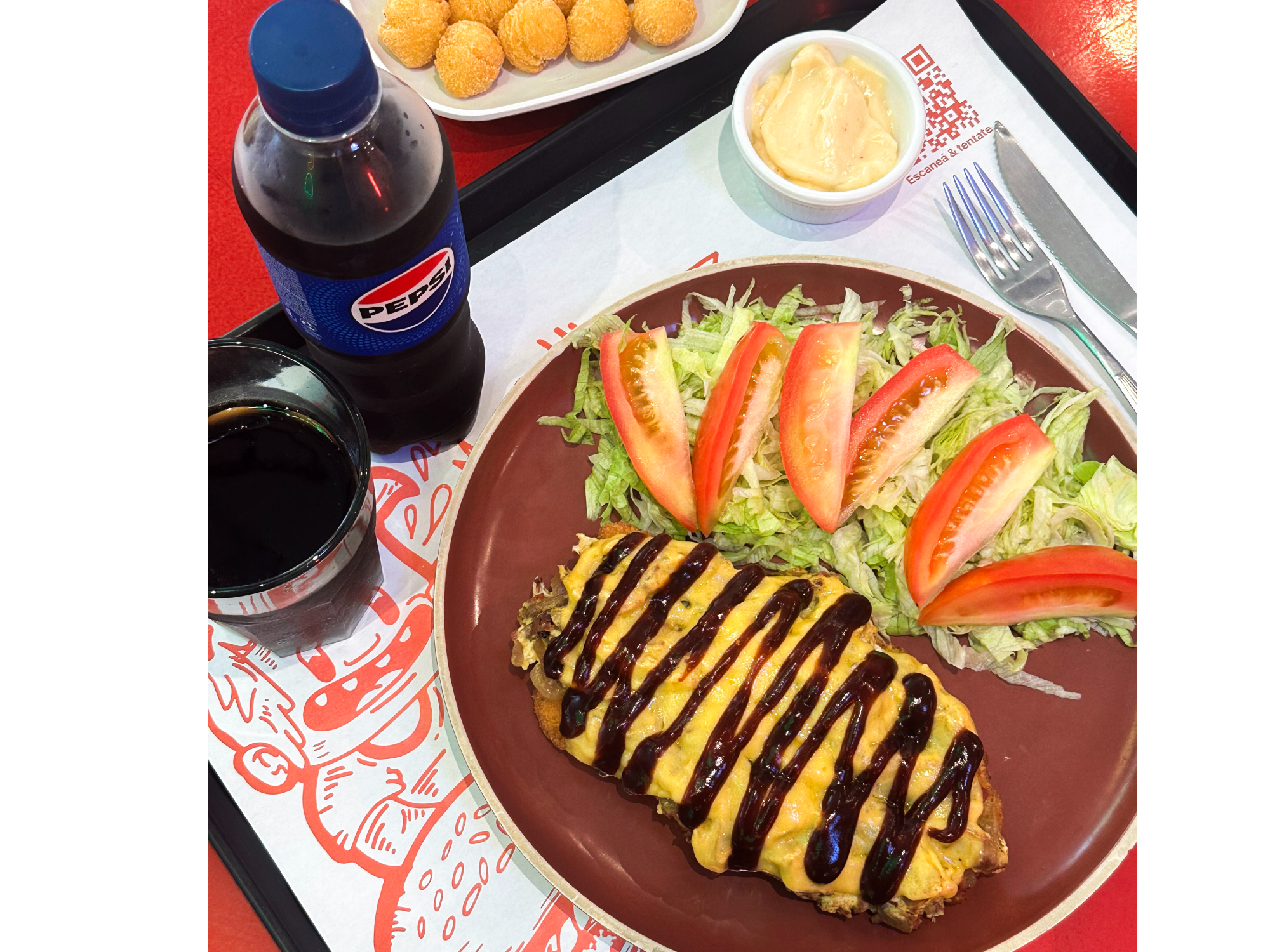 Piola al plato (mila de pollo)