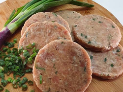 Hamburguesa de pollo al verdeo