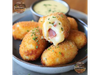 Croquetas de papa , jamon y queso