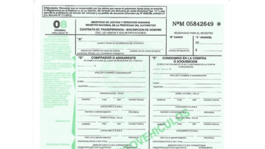 FORMULARIO 08 PARA MOTOVEHICULO