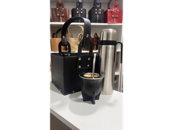 CAMIONERO CALABAZA CON BOMBILLA CANASTA SIMIL TERMO GRIS