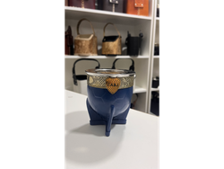 MATE IMPERIAL AZUL CON APLIQUE EN BRONCE ESCUDO BOCA