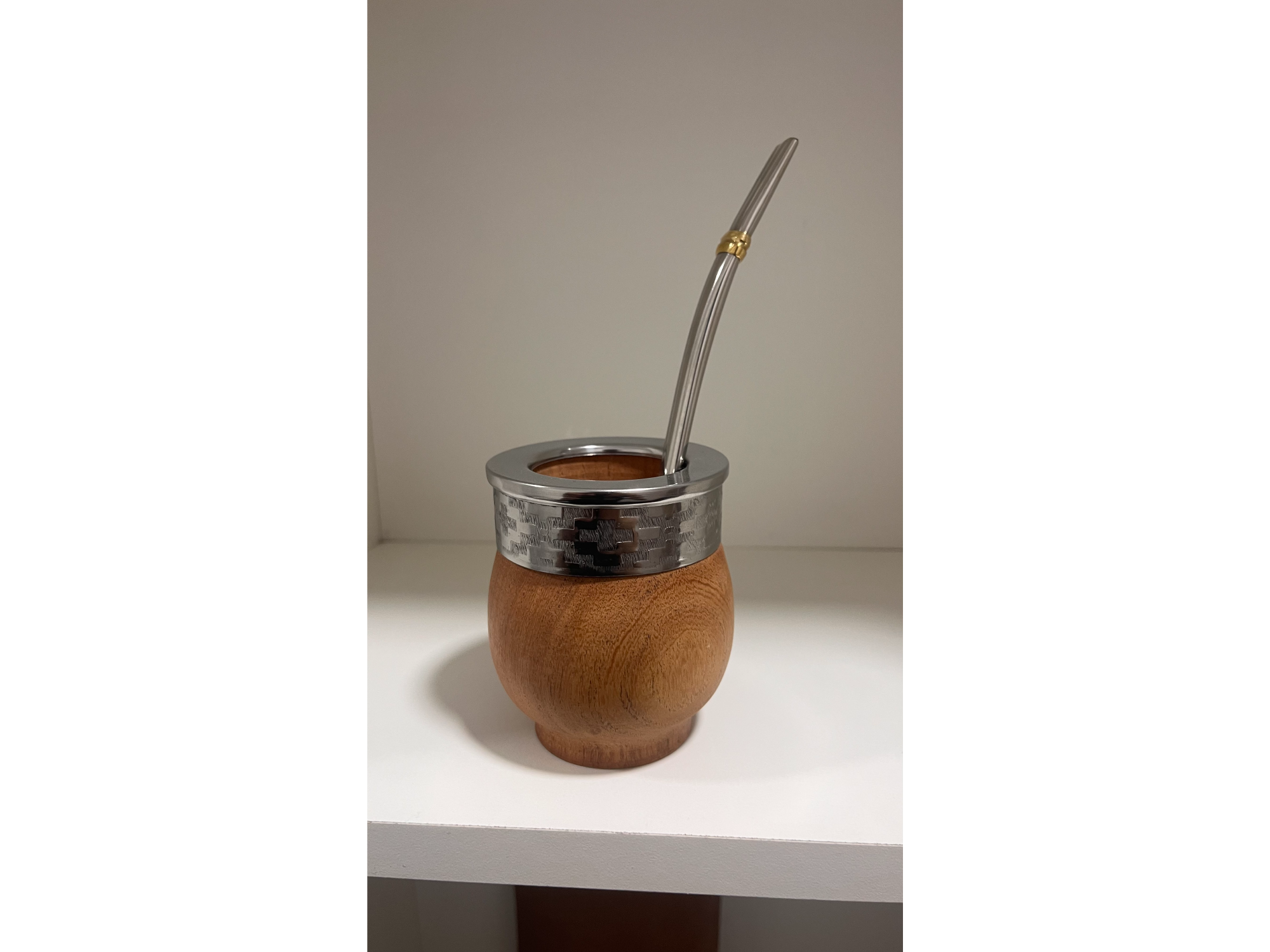 IMPERIAL MINI ALGARROBO ACERO CON BOMBILLA CHATA ACERO