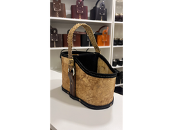 CANASTA CUERO CRUDO PREMIUM