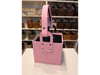 CANASTA SIMIL CUERO ROSA