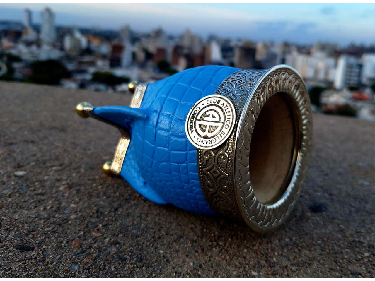 MATE IMPERIAL CROCO CON ESCUDO BELGRANO
