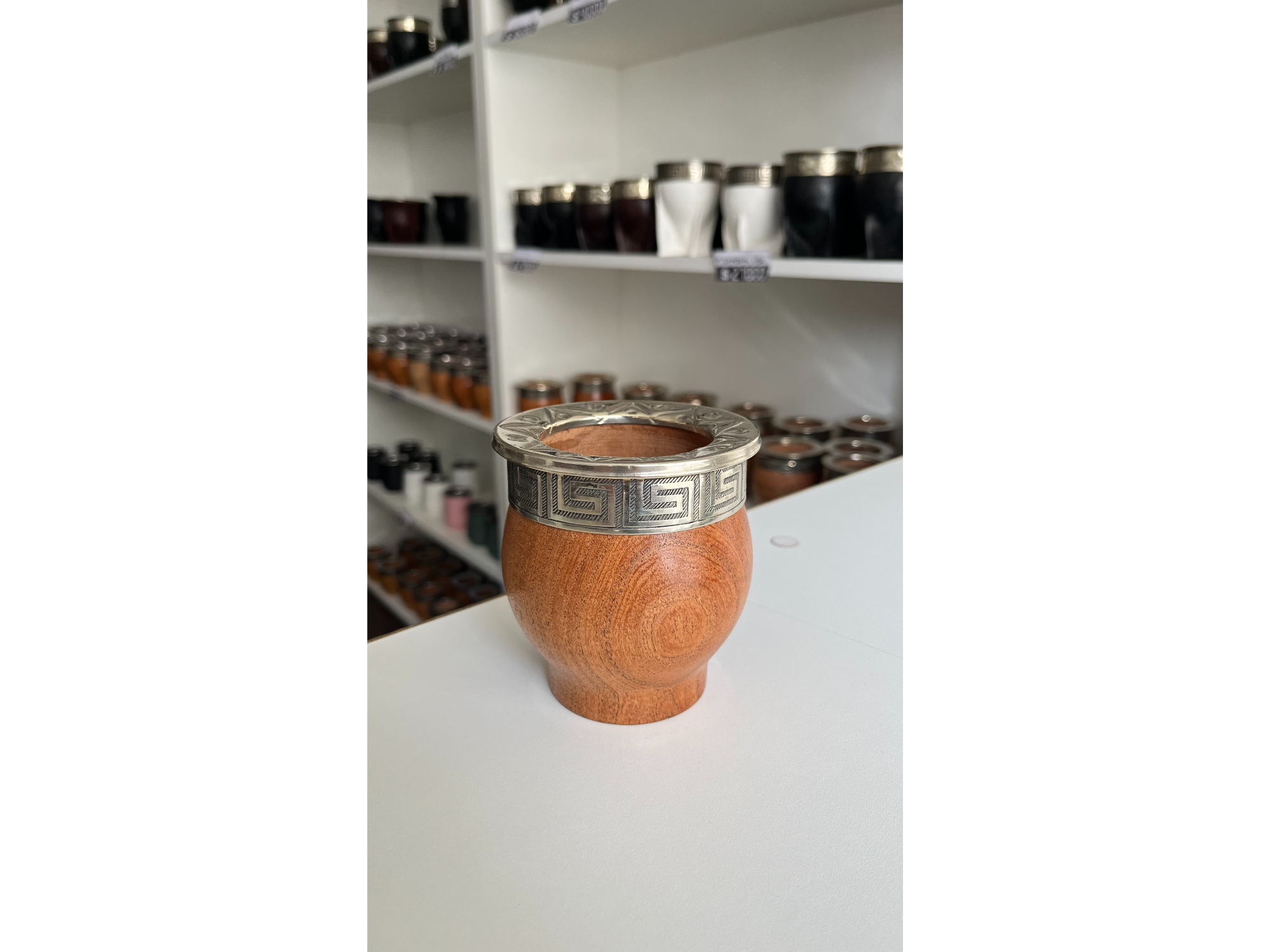 MATE IMPERIAL ALGARROBO CINCELADO ALPACA