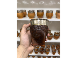 MATE IMPERIAL CINCELADO ALPACA CUERO DIBUJO CABALLO