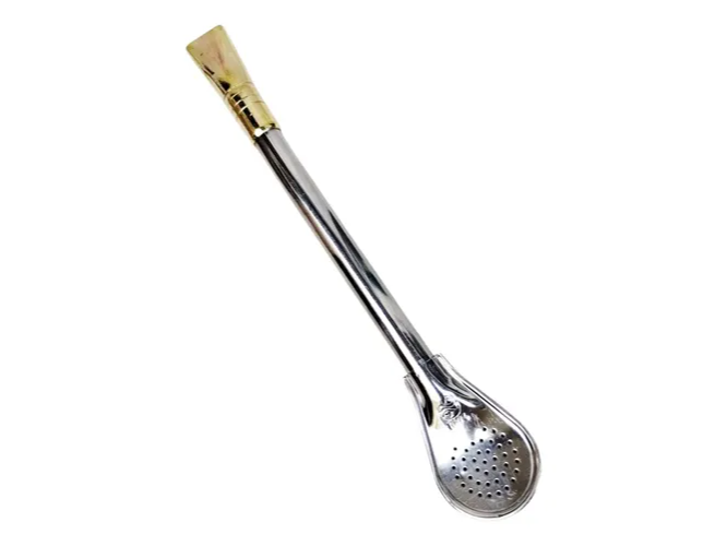 BOMBILLON ACERO PICO DORADO