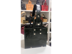 CANASTA CUERO SINTETICO VERDE