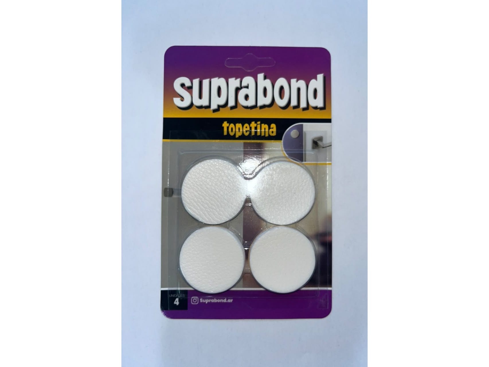 SUPRABOND TOPETINA REDONDA X 4 UN - Codigo 7793300170209
