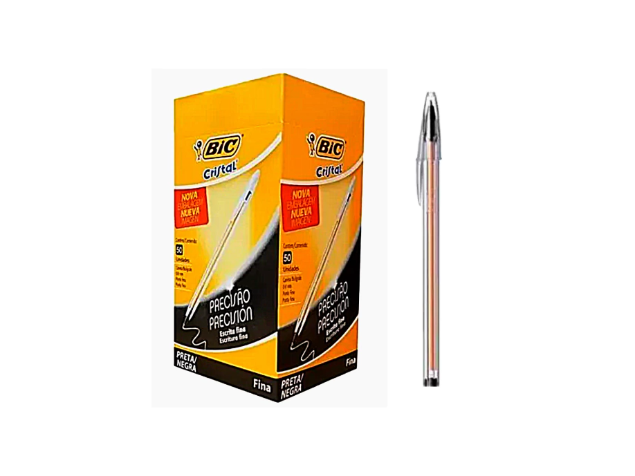 Lapiceras BIC (Negro) - Trazo fino - (844)