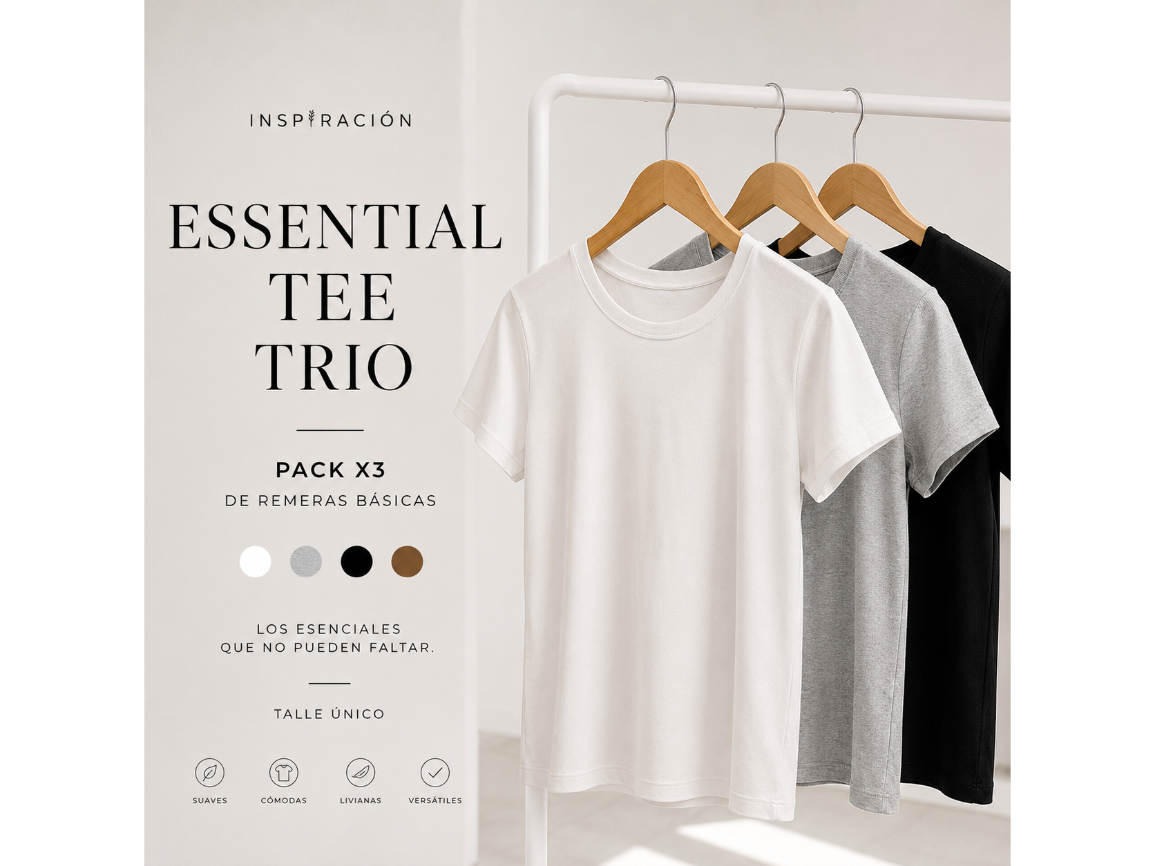 ESSENTIAL TEE TRIO PACK X3
