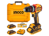TALADRO PERC. INALMBRICO INGCO 20V C/BX2+C+M 66N CIDLI20668-4