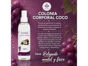 Fragancia Coco- 200 ML- Apta Celiacos- de UVAPURACOSMETICA