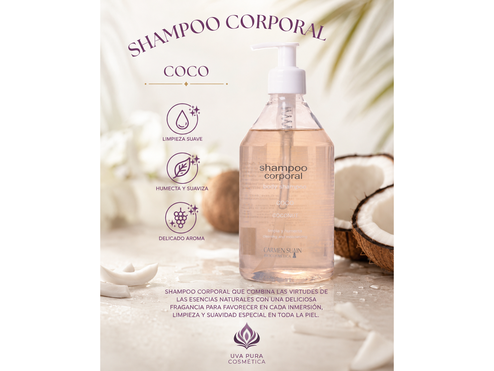 Shampoo Corporal Coco 500 ml.- Apto Celiacos
