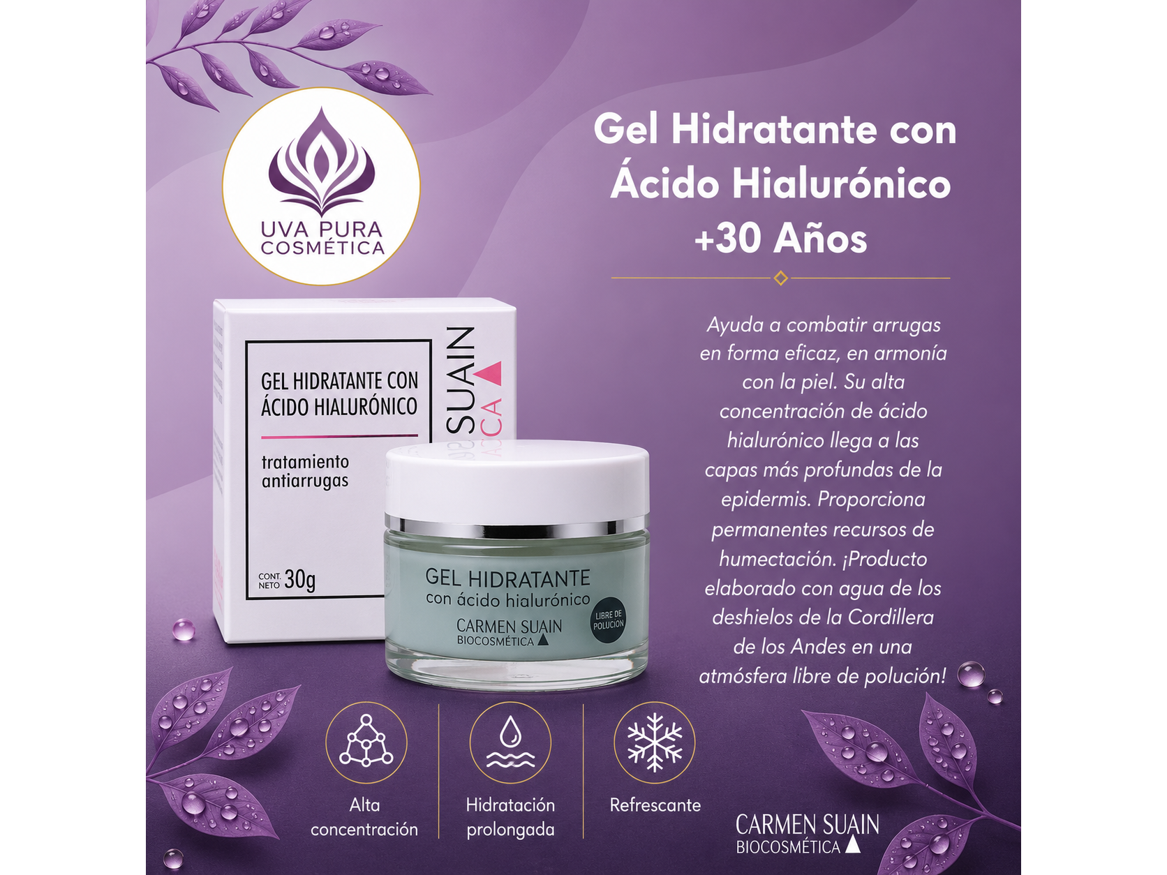 Gel Hidratante con Acido Hialuronico