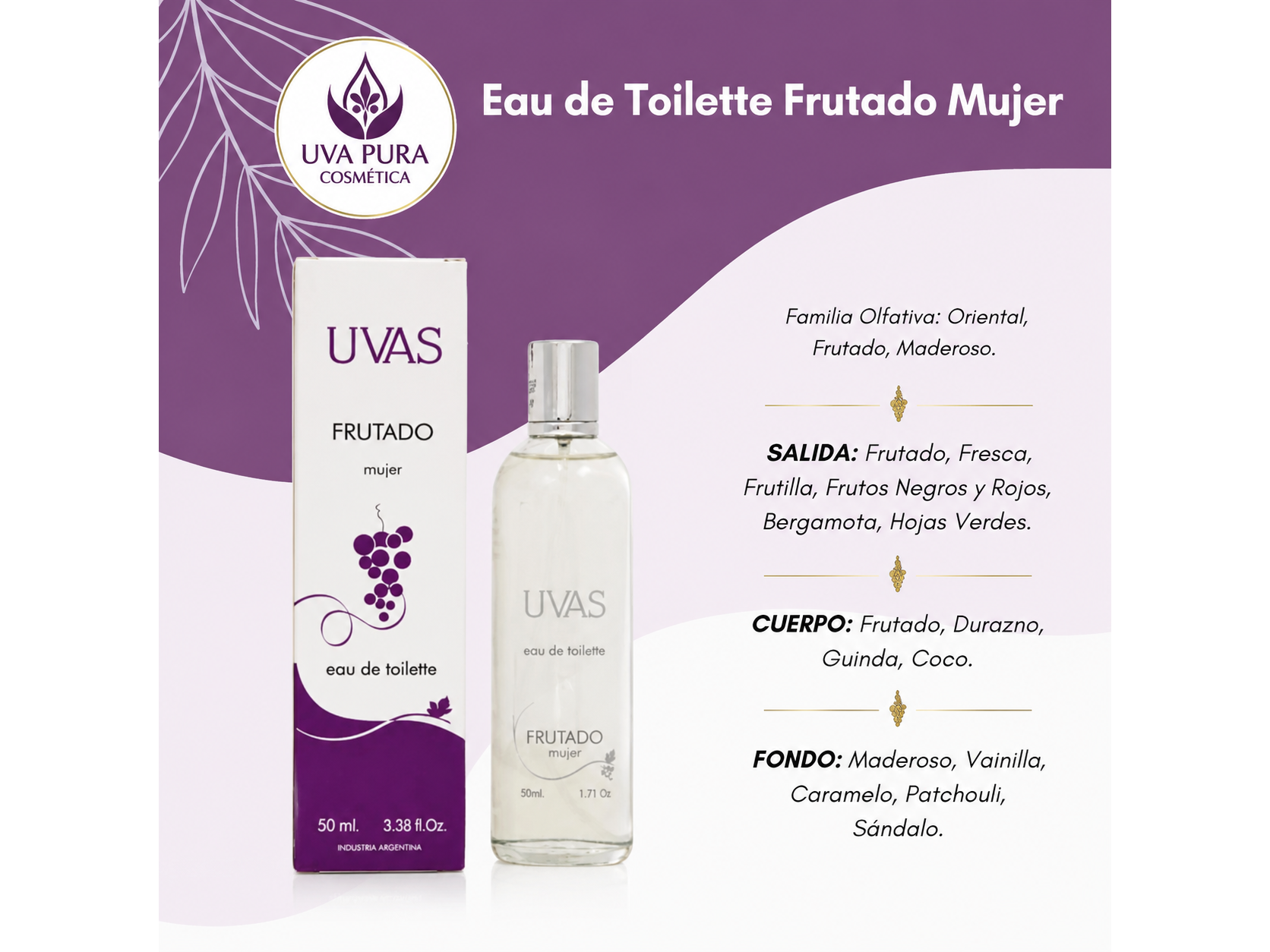 Eau de Toilette Frutado Mujer-100 ML- Apto Celiacos