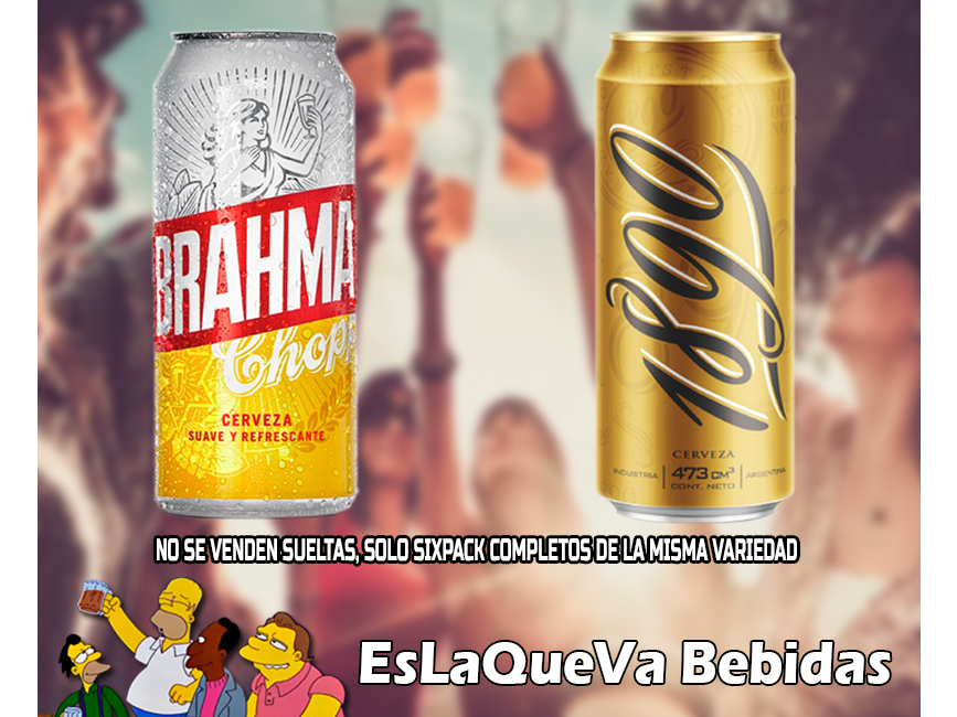 Quilmes 1890 Y BRAHMA LATAS 473cc