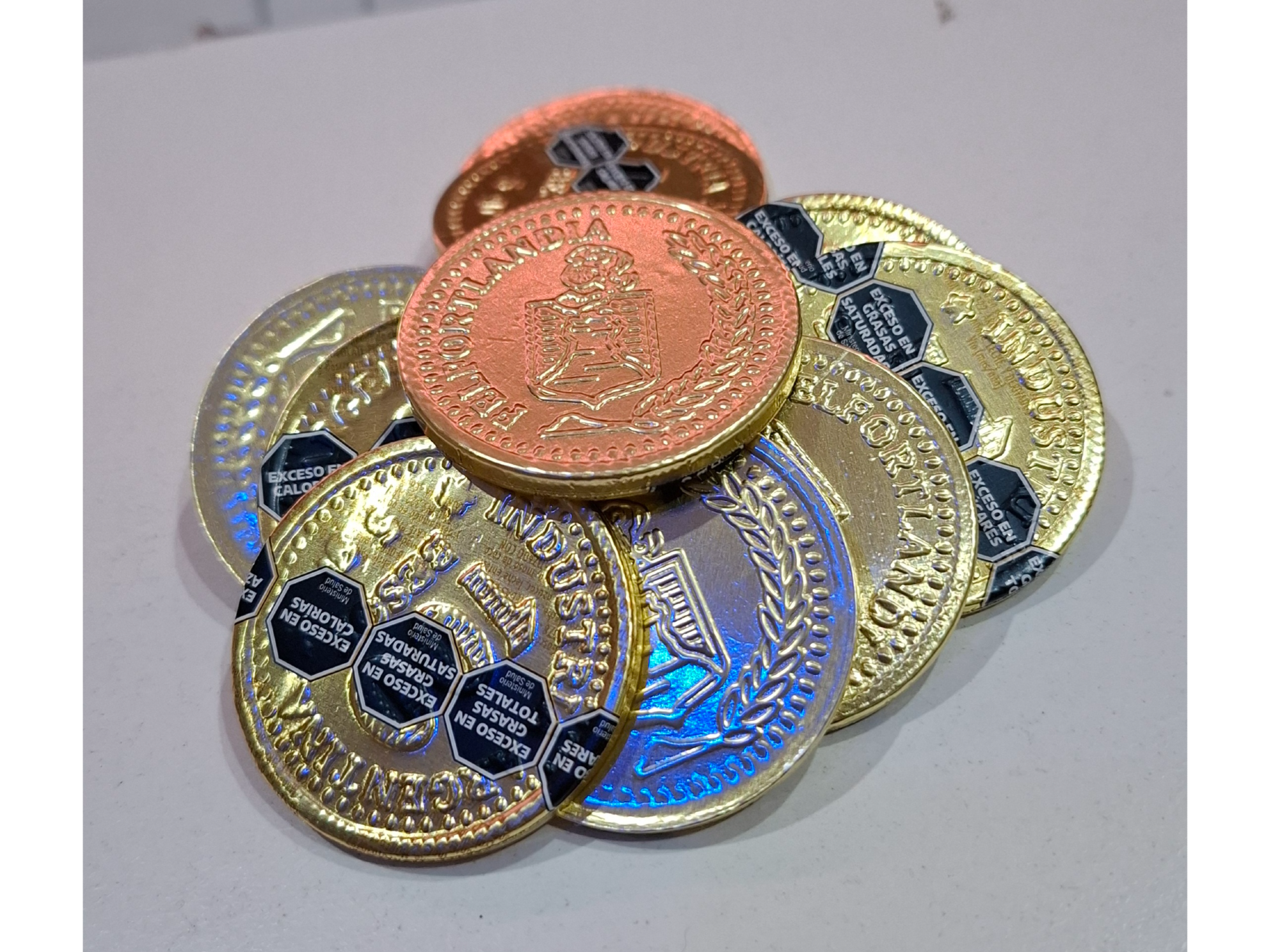 Monedas de chocolate