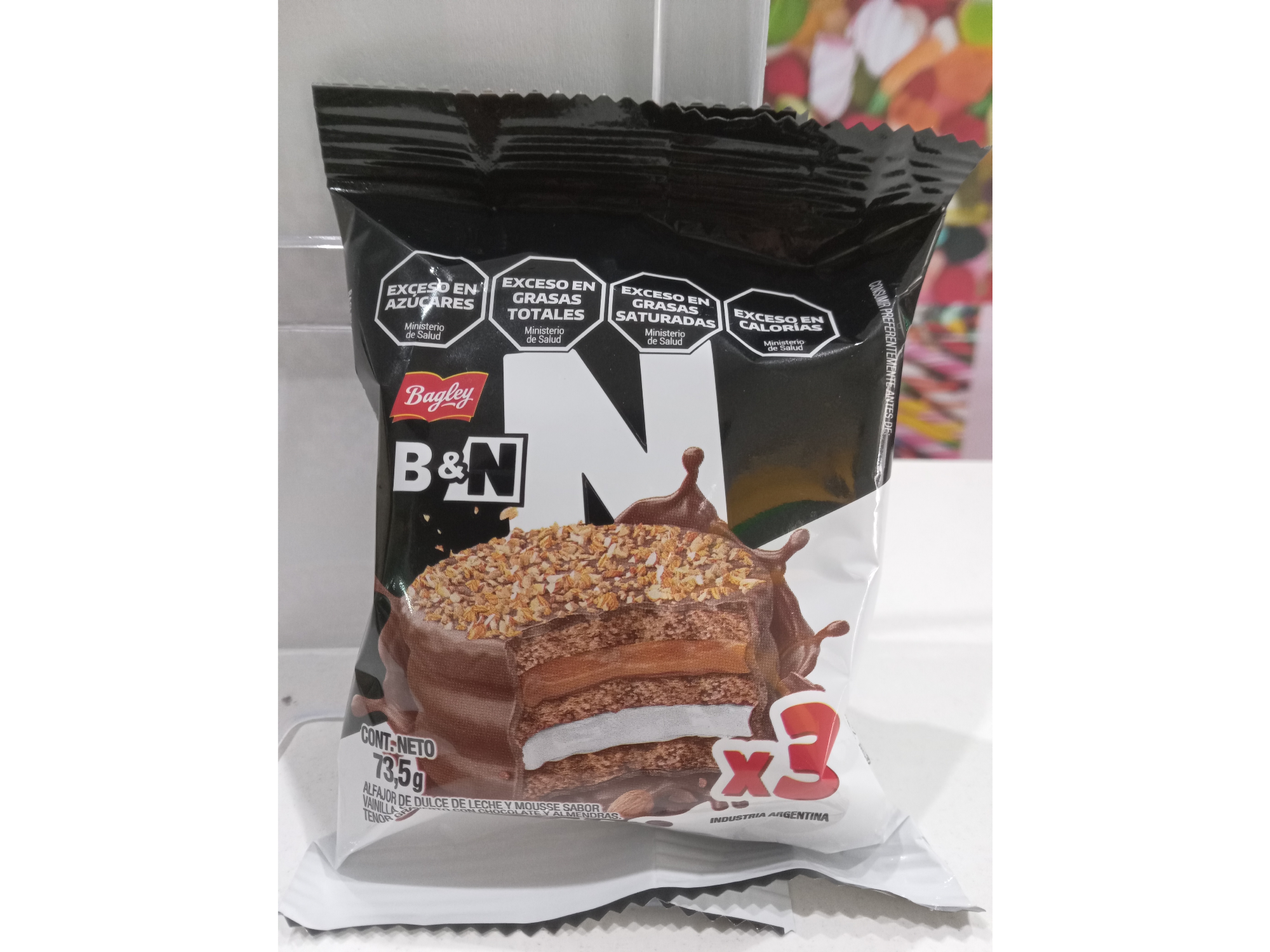 Alfajor B y N Triple negro 72,5gr