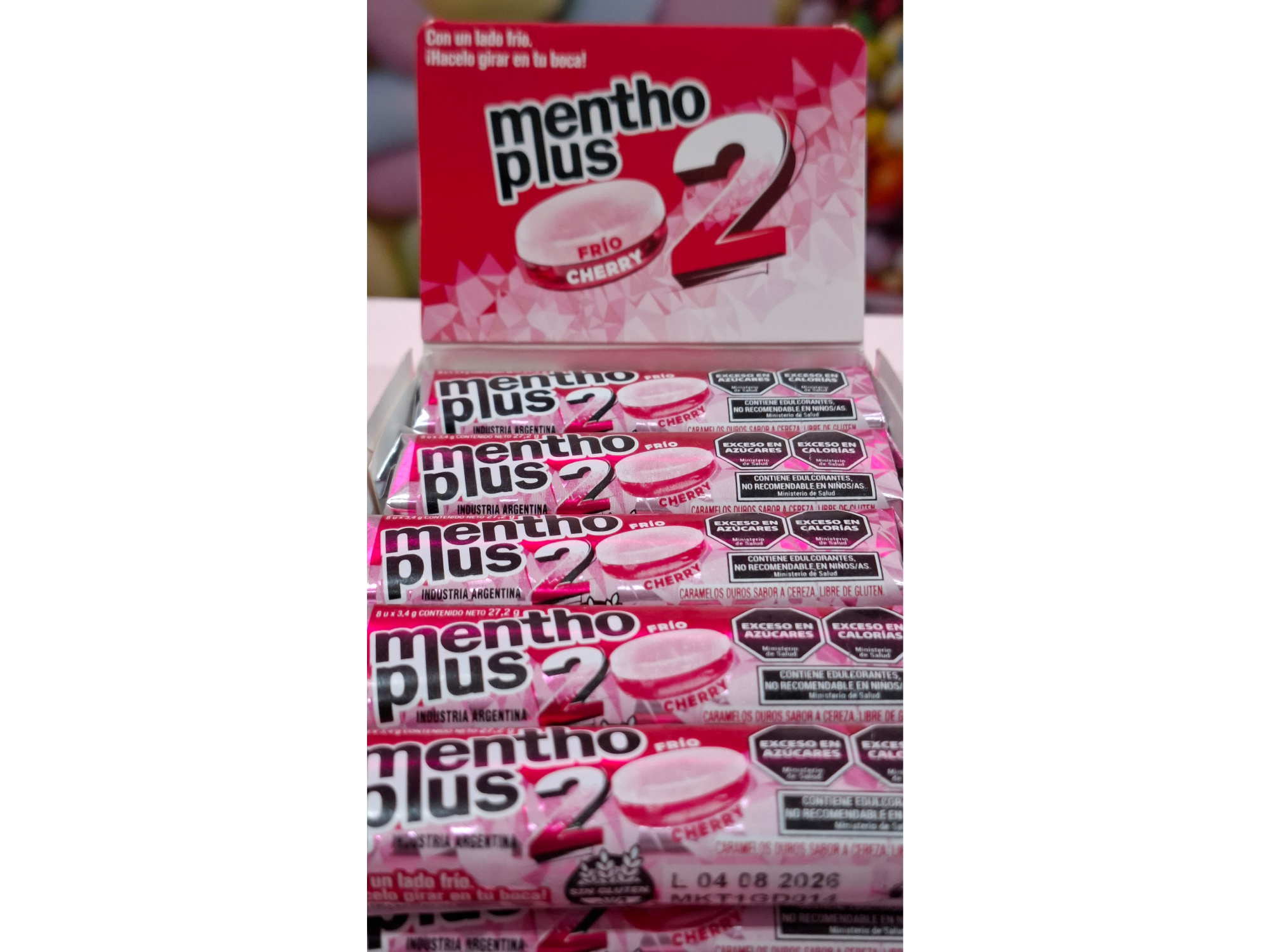 Caramelos Mentho Plus 2 Frio/Cherry